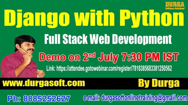 Web Development DJANGO with PYTHON Online Training in DURGASOFT смотреть онлайн