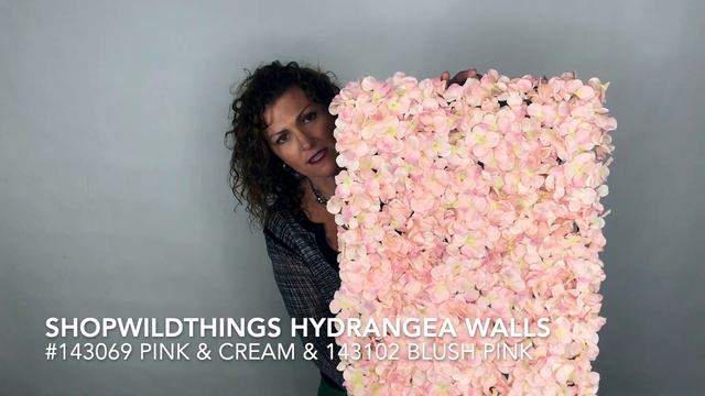 ShopWildThings Pink Hydrangea Flower Walls - Side by Side Color Comparison смотреть онлайн