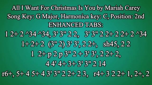 All I Want For Christmas Is You by Mariah Carey - Let's play the harmonica for fun! With tabs смотреть онлайн