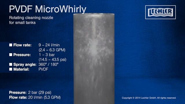 Ротационная моющая головка Lechler PVDF Micro Whirly 500.191.5E.00 для мойки бутылей 18,9 л (19 л)