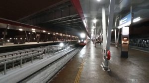 Электропоезд ЭГ2Тв Иволга 2.0 Одинцово - Лобня прибывает на станцию D1 Окружная|Московский транспорт