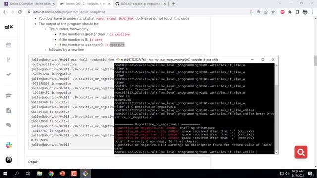 0x01 C - Variables, if, else, while, do while, for loop with practice | ALX بالعربي смотреть онлайн