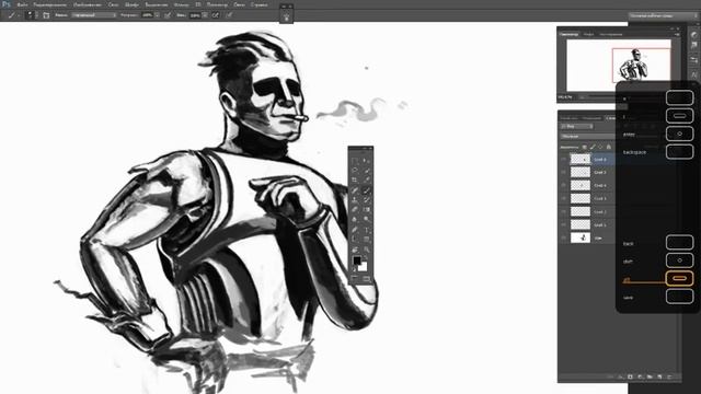 Рисование персонажа "Кент Кэмел". Часть 3. Wacom смотреть онлайн