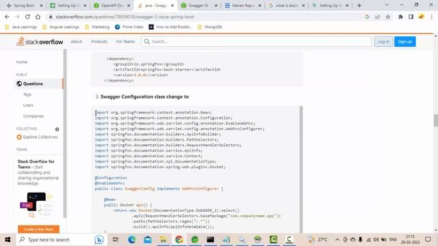 Setup Swagger 2 In Spring boot |Setting Up Swagger 2 with a Spring REST API смотреть онлайн