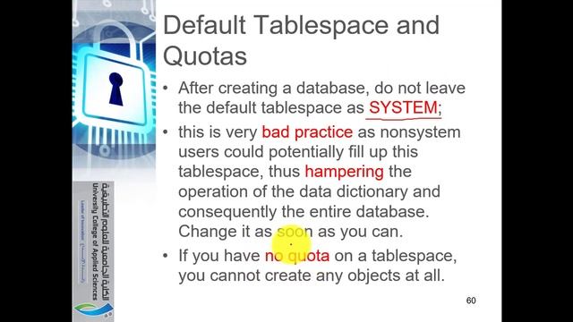 Ch03 DB Authentication And password Security user tablespace PART05 смотреть онлайн