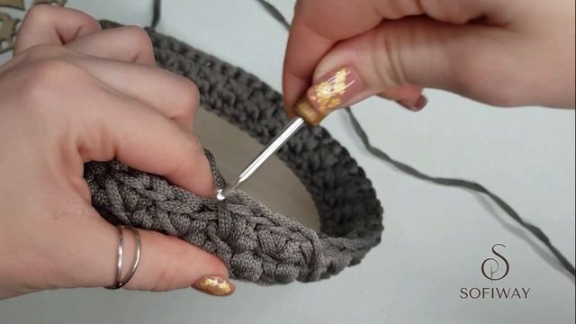 Корзина с крышкой крючком. Вязанная корзина. Мастер-класс корзина.