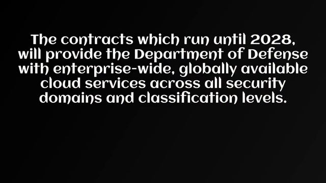 Pentagon awards $9 billion cloud contracts each to Google, Amazon, Oracle and Microsoft смотреть онлайн