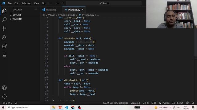 Single Linked List through Python || By Vikash Shakya || In Hindi смотреть онлайн