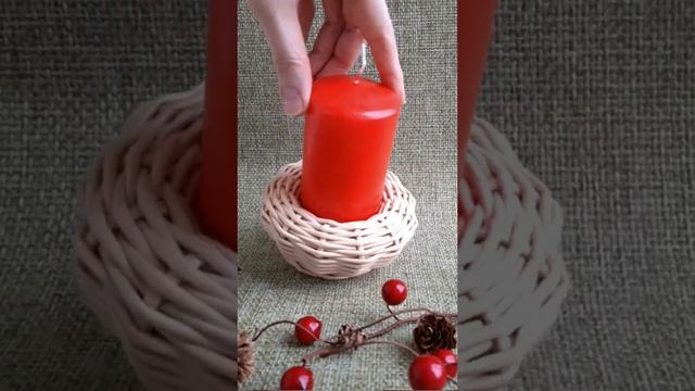 Подсвечник из бумажных трубочек. #плетениеизбумаги #плетениеизбумажнойлозы смотреть онлайн