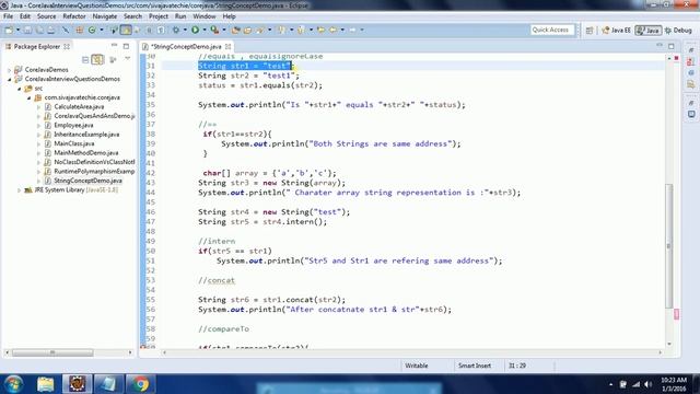 String Class operations in Java with examples - Session2 смотреть онлайн