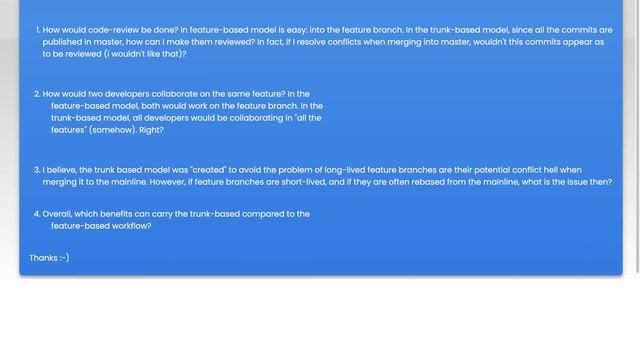 What Are The Pros And Cons Of Using A Trunk-based Vs Feature-based Workflow In Git?