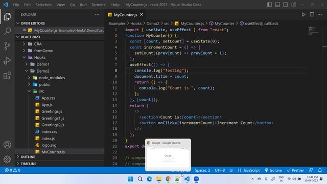 Performing Clean Up useEffect | Syntax | Example | useEffect Hook in React JS in Hindi in 2023 смотреть онлайн