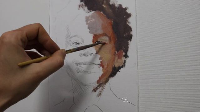 How to paint a face, oil sketch, #119 смотреть онлайн