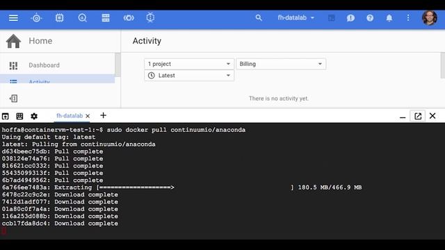 Anaconda on a browser tab, with GCP and a docker image смотреть онлайн