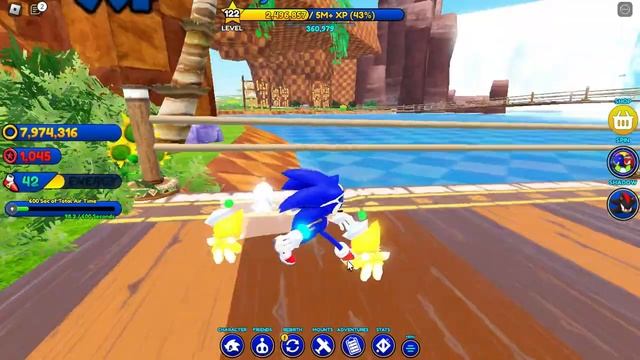 How to reach 600 sec of Total Air Time Holographic Metal Sonic Roblox video game 122-123 levels смотреть онлайн