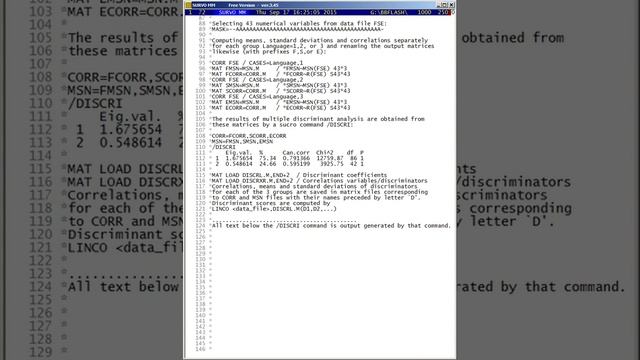 Survo demo: Multiple discriminant analysis in linguistic problems смотреть онлайн