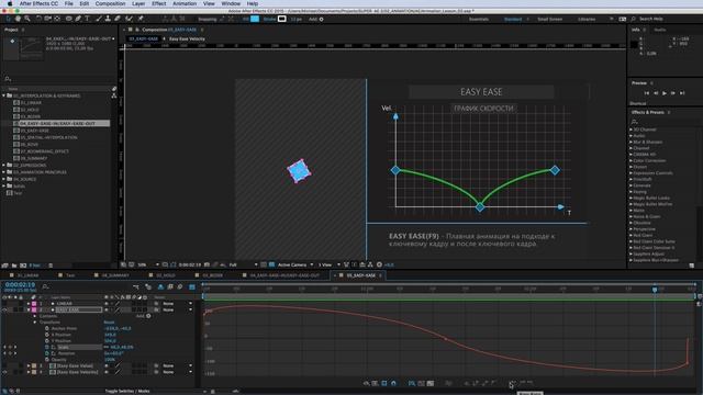 Анимация в After effects. Принципы анимации. Пространственная интерполяция 2 урок смотреть онлайн