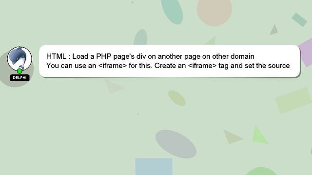 HTML : Load a PHP page's div on another page on other domain смотреть онлайн