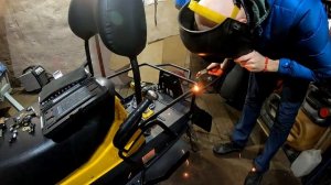 Купил снегоход Русская механика Тикси 250 люкс. Кофры, Доработки, Тюнинг  Перевозка в прицепе 180 с