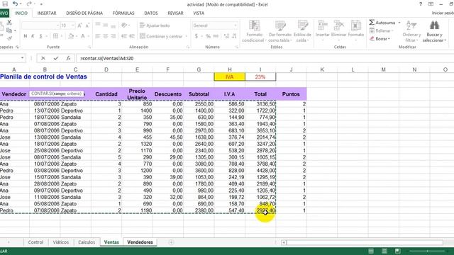 Ejercicio 5, Excel Avanzado смотреть онлайн