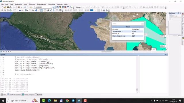 Ob-havo xaritasi (ArcMap, ArcPy, OpenWeather) #gis #arcgis #arcgisdesktop #python смотреть онлайн
