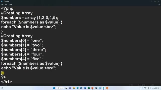Indexed or Numeric Arrays in PHP |Hindi| смотреть онлайн