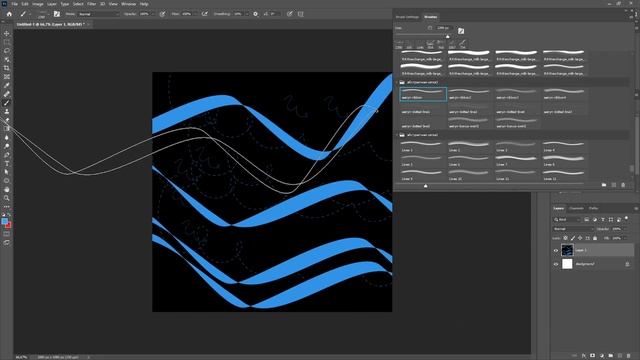 Как при помощи кистей нарисовать абстрактную сетку в Photoshop смотреть онлайн