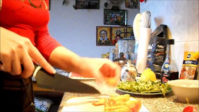 Салат с креветками и рукколой! смотреть онлайн