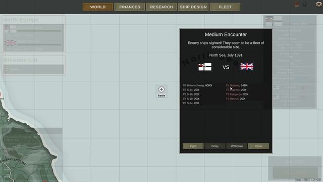 Ultimate Admiral Dreadnoughts - Big Vs Small [Germany campaign #5] смотреть онлайн