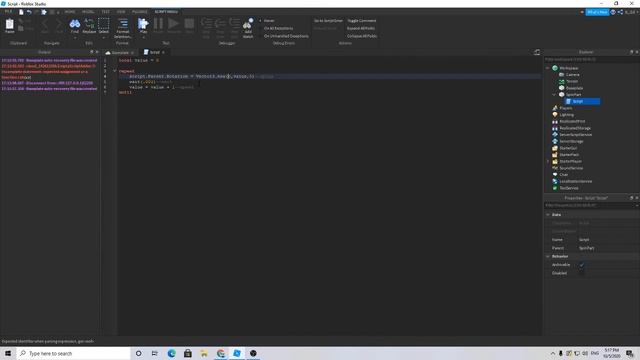How To Make A Spin Part In Roblox Studio смотреть онлайн