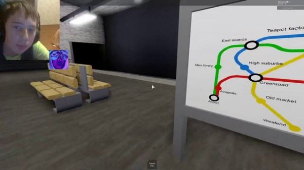 Изучаю лифты и катаюсь на поездах в крутой карте Robloxian automatic subway 2 в игре ROBLOX #1