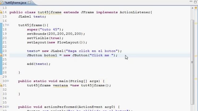 Tutorial Java 45 : JButon ActionListner смотреть онлайн
