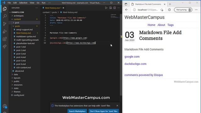 MarkDown File Add Comments (Hugo) смотреть онлайн