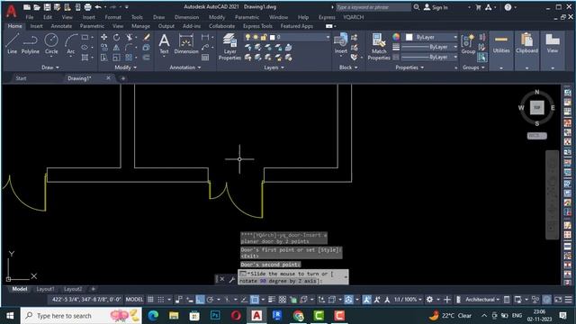 YQ ARCH AUTOCAD PLUGIN-AUTOMATIC DOORS AND WINDOWS TUTORIAL II 10X SPEED IN AUTOCAD #yqarch смотреть онлайн