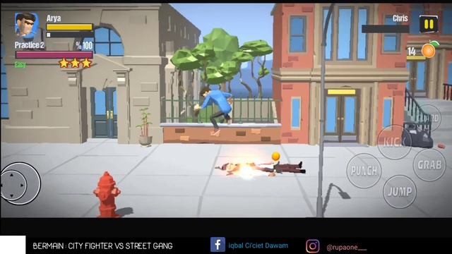 City Fighter Vs Street Gang - Practice District - Arya Easy Mode | Gameplay (Android/IOS) смотреть онлайн