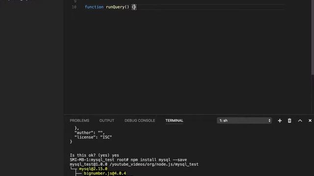 Running MySQL query in Node.js смотреть онлайн