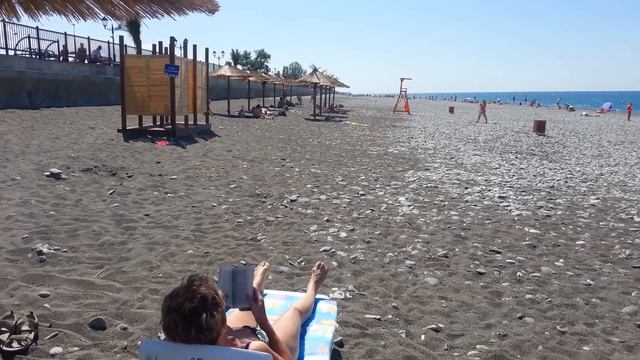 Пляж отеля Бархатные сезоны - Чистые пруды Сочи Адлер июль 2014 смотреть онлайн