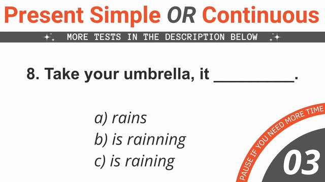 Present Simple Tense OR Present Continuous Tense? English Grammar Test смотреть онлайн