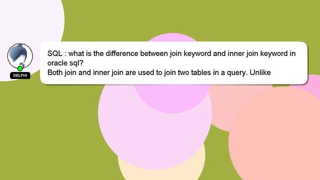 SQL : what is the difference between join keyword and inner join keyword in oracle sql? смотреть онлайн