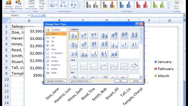 Excel 2007 Working with Charts смотреть онлайн