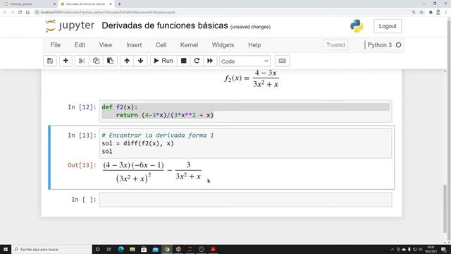 Python Tutorial 7 - Derivada de funciones básicas usando SymPy - смотреть онлайн