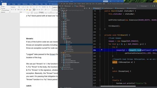 Java Tutorial: Exception-Handling 3: Keywords: Try, Throw/s, Catch, Finally смотреть онлайн