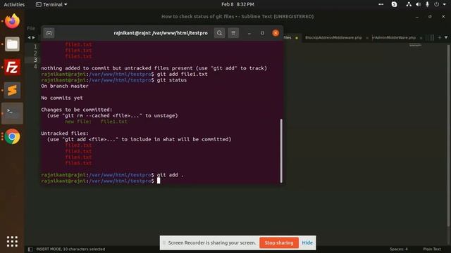 How to check status of git files | How to add files to git repository | How to commit git changes смотреть онлайн