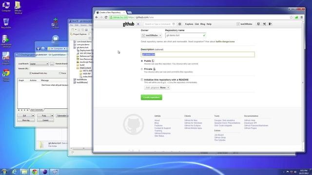 How to install and setup TortoiseGit then a demo with GitHub смотреть онлайн