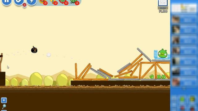 Angry Birds Mighty hoax 39 Walkthrough Facebook смотреть онлайн