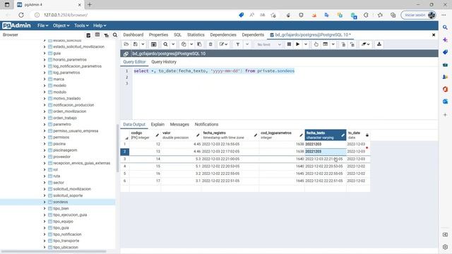 Convertir texto a fecha en PostgreSQL смотреть онлайн