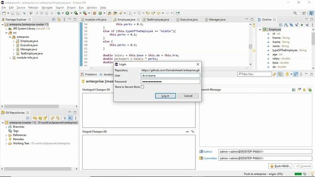 Commit and Push Java Project from Eclipse смотреть онлайн