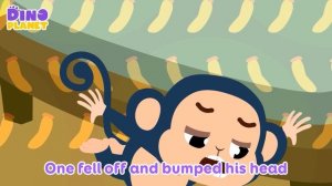 ??️Пять маленьких обезьянок прыгают по кровати | Веселый детский стишок | ДИНО Ха