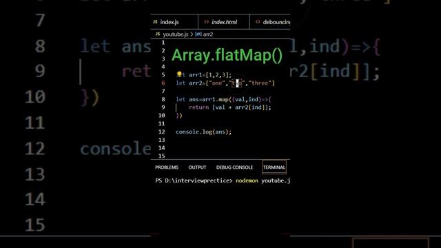 #Array flatMap() method use in #javascript смотреть онлайн