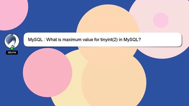 MySQL : What is maximum value for tinyint(2) in MySQL? смотреть онлайн